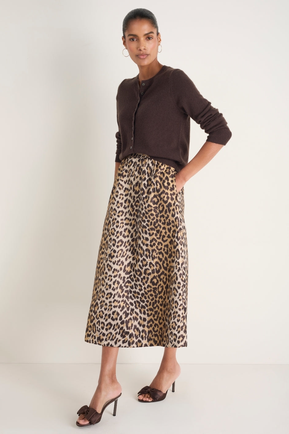 Coral Skirt - Leopard Jacquard – WYSE London